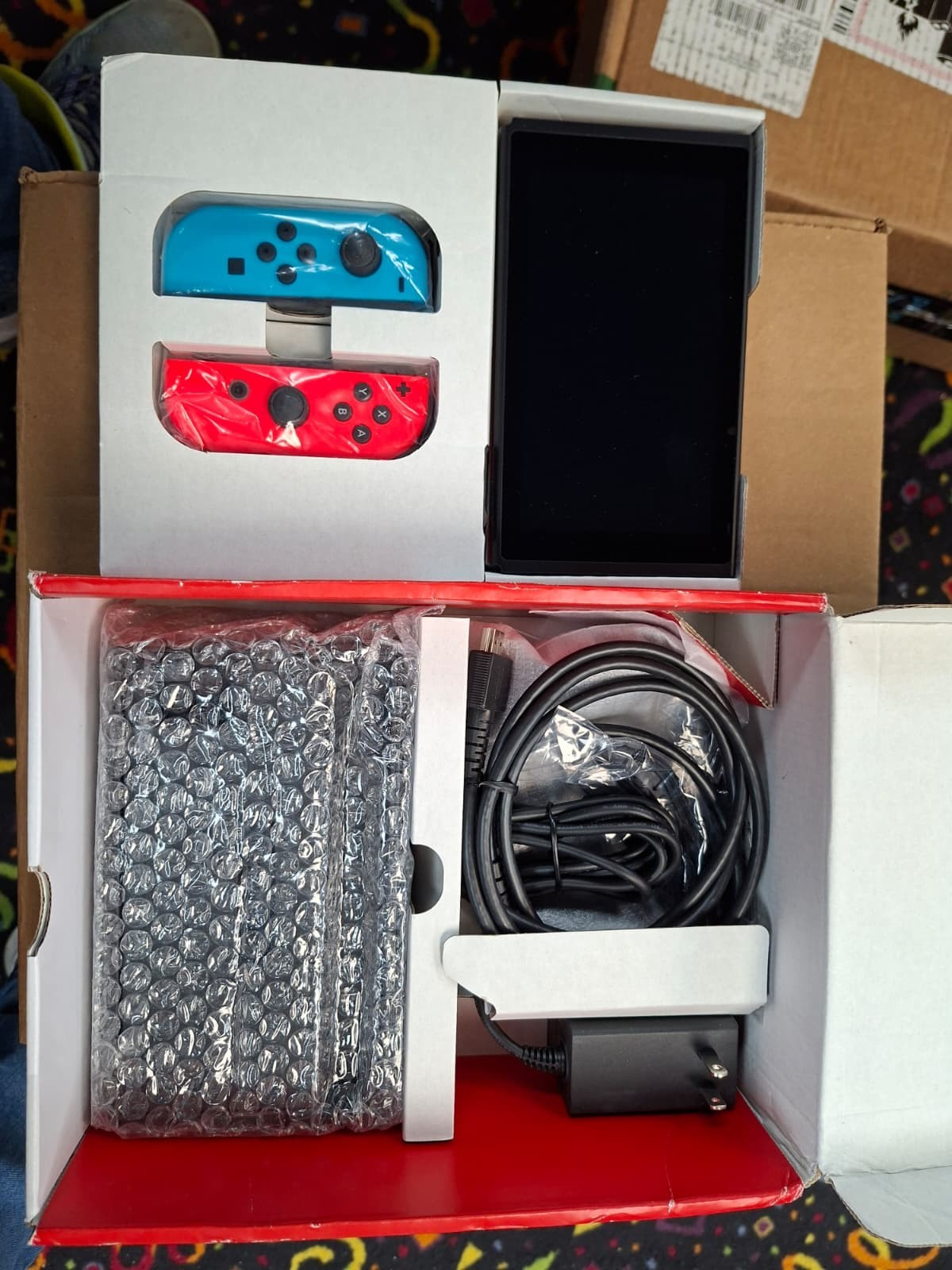 Nintendo Switch OLED Model Neon Red and Neon Blue Joy-Con Console (Used)