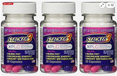 3-pk Stacker 3 XPLC Herbal Dietary Supplement - 20 Capsule (3 Pack)