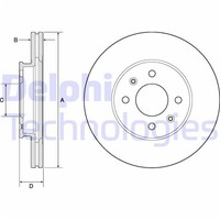 2X Delphi Bremsscheiben Vorne 256Mm BelÜFtet Passend FÜR Hyundai Accent I20