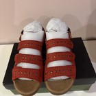 TROTTERS TONYA LEATHER RED STRAPPY SILVER STUDDED WOMEN'S SANDALS SZ.7 1/2 N NIB — photo 2