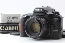  Near MINT Canon EOS-7 ELAN 7E 35mm Film Camera EF 50mm f1.8 II Lens From JAPAN