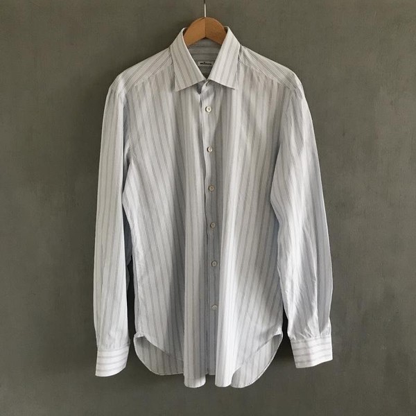 Men Kiton Shirt White Cotton 42 / XL / 50