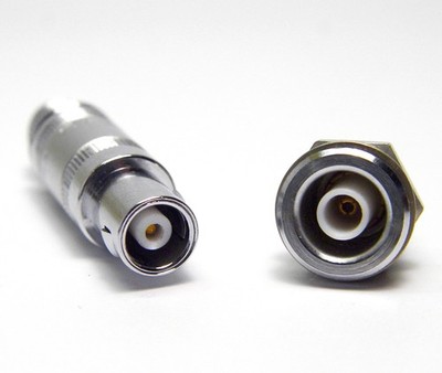 Koax Steckverbindung Lemo Größe 1, Kabel-Stecker + Gehäuse-Buchse, 1-polig, NOS