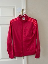 Adidas Hot Pink 3 Stripe Track Jacket Full Zip Activewear Women  s Small