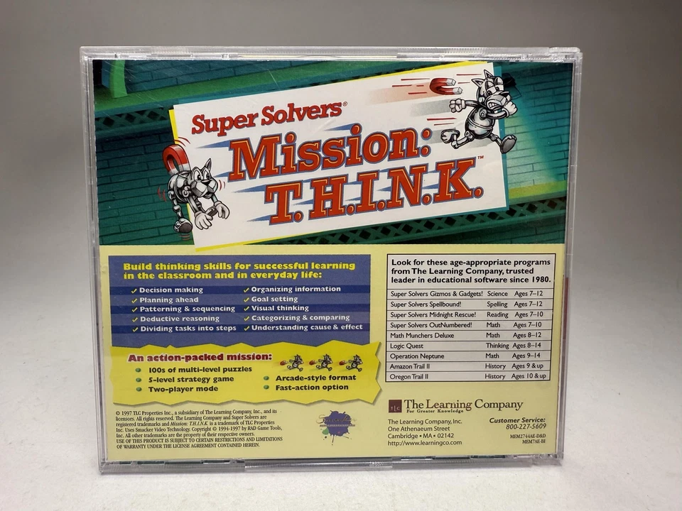 Vintage Super Solvers Mission T.H.I.N.K. The Learning Company 1997 PC Mac CD-ROM - Image 2 of 4