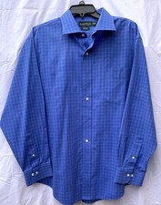 Lauren Ralph Lauren Shirt Mens 18 Blue Plaid Classic Fit Button Down 34-35  