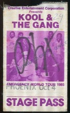 Concierto Kool & the Gang 1985 de colección Backstage Pass Stage Tempe AZ