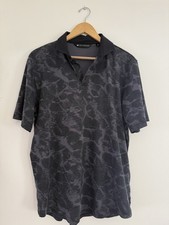 Travis Mathew Men's Study Abroad Blk/Dk. Gray Golf Polo L