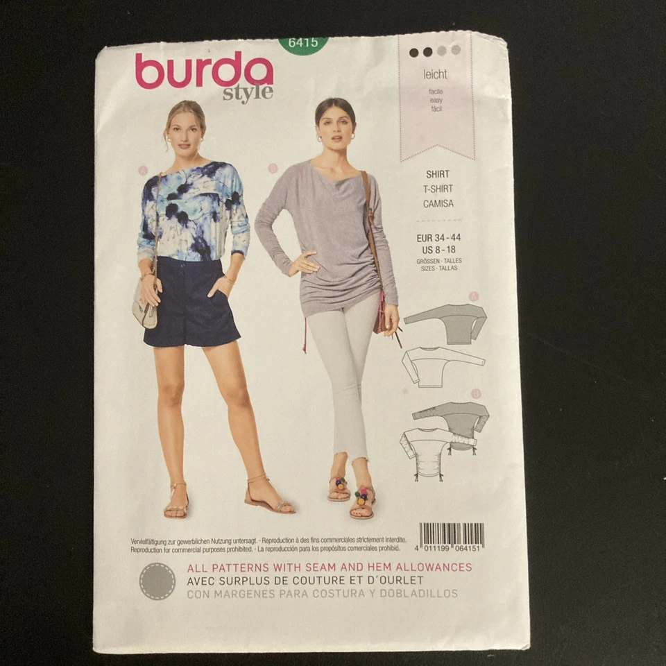 Lot of 3 Burda Sewing Patterns Ladies 2010s Various Sizes Uncut Advanced Skill - Image 4 of 4