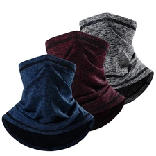 Winter Adjustable Fleece Neck Warmer Gaiter Ski Face Mask Scarf for Cold Weather