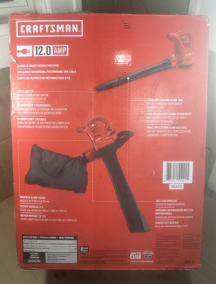 #ad Craftsman Corded Blower Vacuum Mulcher12A3 in 1 CMEBL7000 Parts Only As Is $23.00