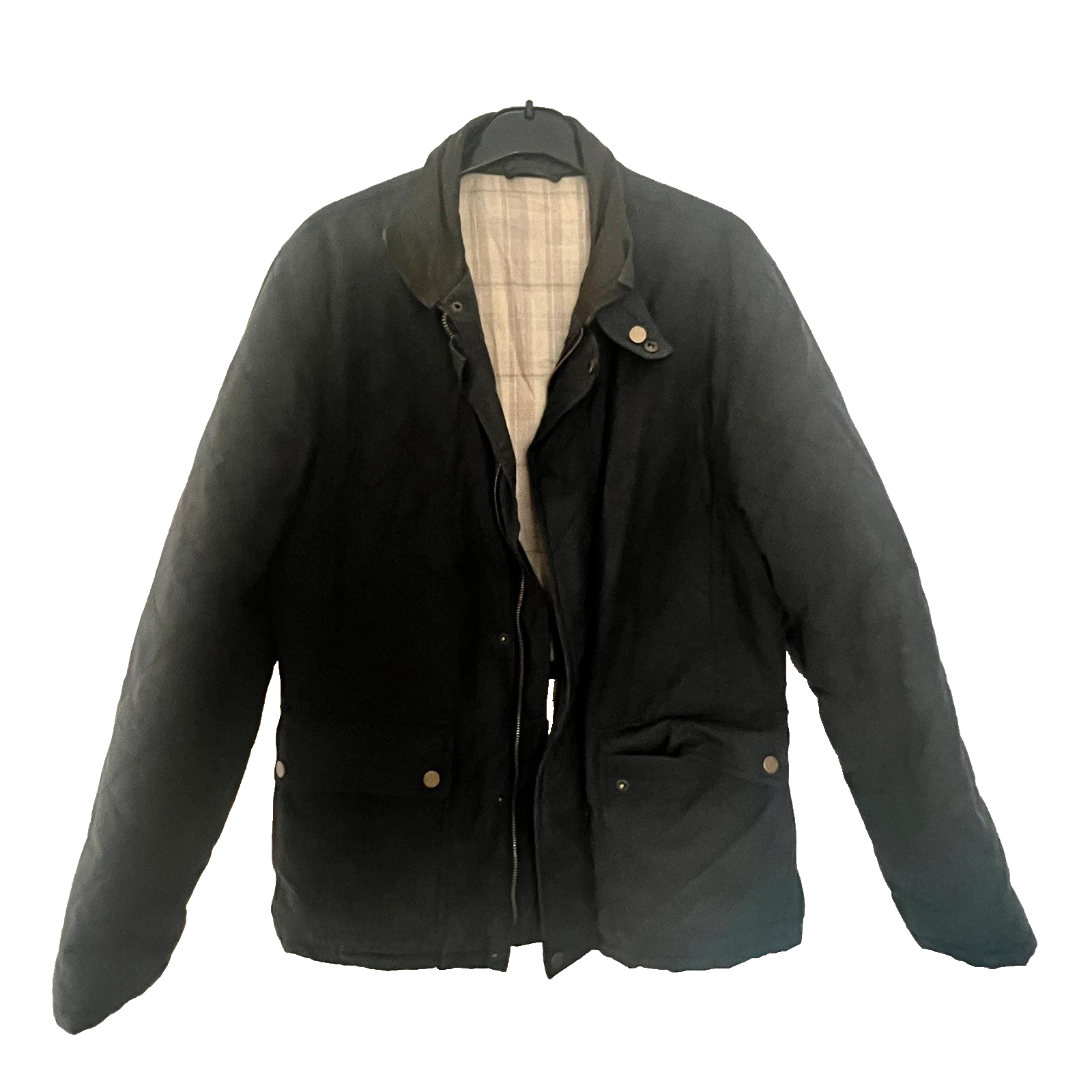 Fife Country Men’s Green Waxed Field Jacket Quilted Lined Outdoor Country S