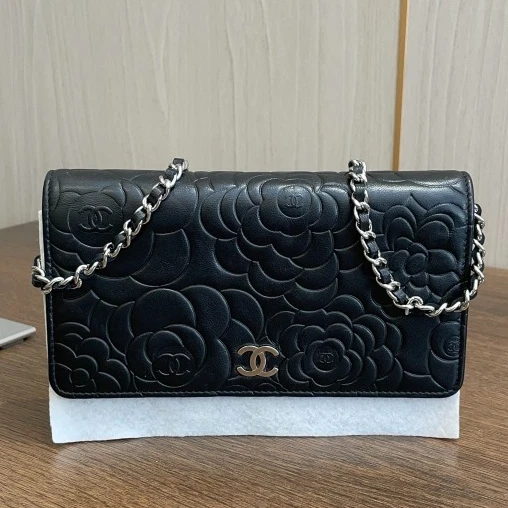 CHANEL Camellia Shoulder Bag Black Bags & Handbags for Women for