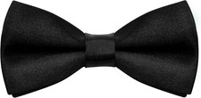 Kids Bow Tie Classic Solid Color Satin Bow Tie Adjustable Neck Bowtie for Kids W