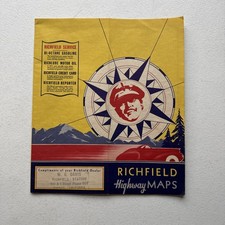 Vintage 1939 Richfield Oil Gas Highway Map
