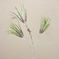 Artplants Kunst Pinienzweig Peer, Gefroren, GrüN-Grau, 50Cm