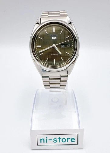 Vintage SEIKO 5 7009-3040 Men's Automatic Black Dial Watch JP - Rank B