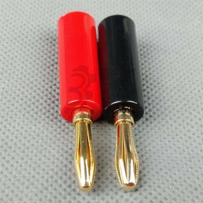 2pcs for amplifier speaker audio cable/binding post banana plug connector new #y