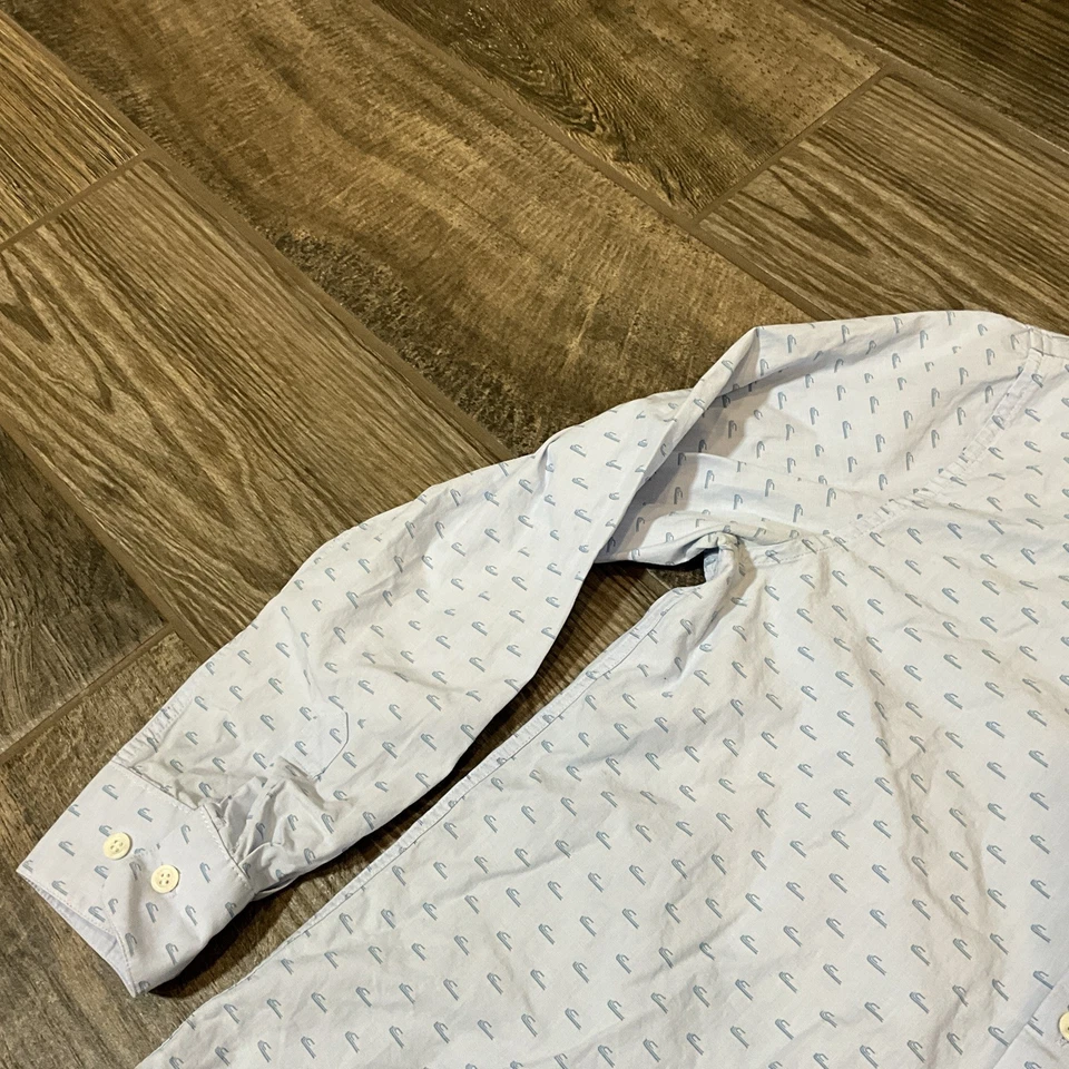 Camisa Lacoste Para Hombres 40 Grande Calce Ajustado Azul Claro Manga Larga Camisa Abotonada Foto 4 de 4