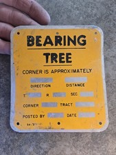 Vintage Bearing Tree Metal Sign Usfs United States Forest Service #10