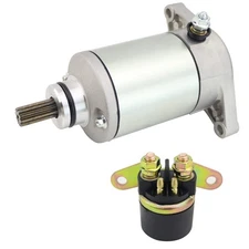 STABSOLI Starter Motor & Solenoid Relay for Suzuki QuadRunner 250 1987-2002, ...