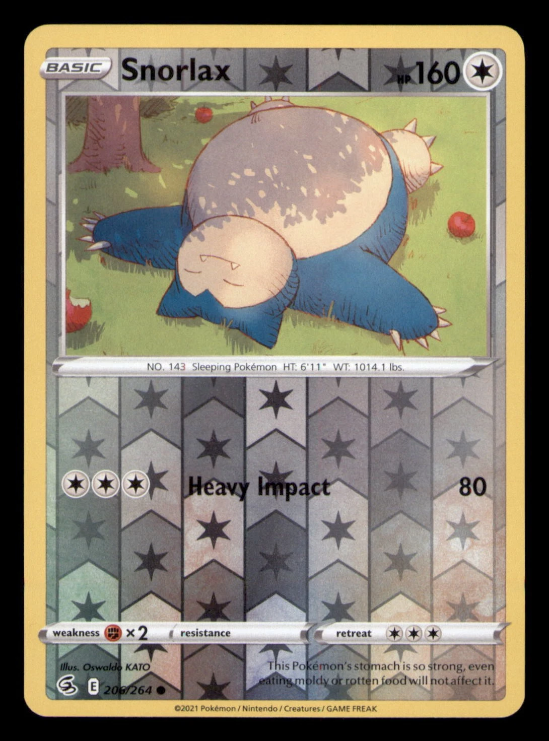 Snorlax - Fusion Strike #206 Price & Value ($0.39) | PokeScope