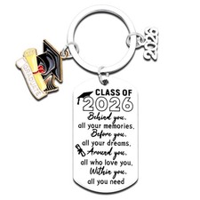 2026 Graduation Gifts for Him Her - Class of 2026 Graduation Keychain, Inspirati