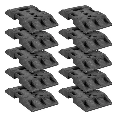 TMS PRO SHOP BIGPACK 10 x TL-Fußplatte Typ K1, schwarz, für Vierkant- und Rundrohre, 29 kg