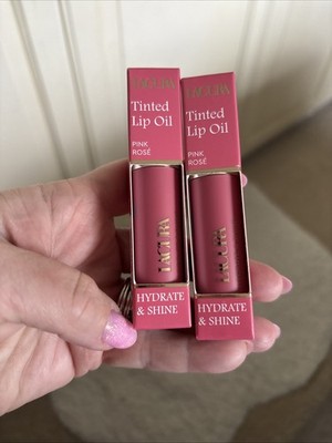 Lacura Tinted Lip Oil X2 Pink Rose Hydrate & Shine Neu Originalverpackt