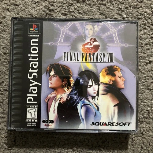 Final Fantasy VIII (Sony PlayStation 1, 1999) CIB Black Label 4-Disc Walkthrough