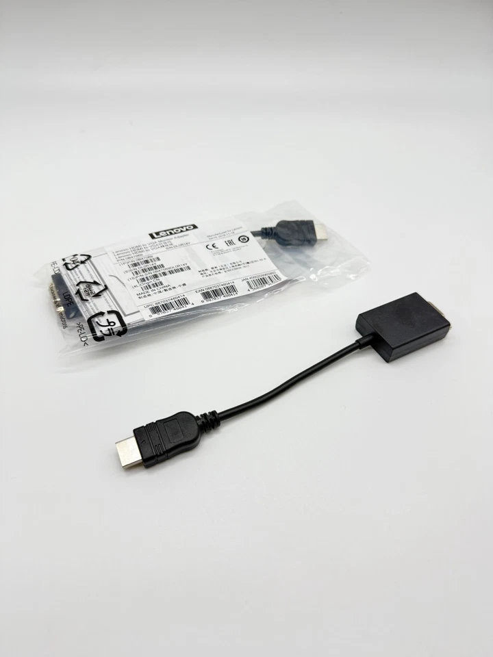 LENOVO HDMI zu VGA Adapter Kabel Stecker Monitor Adapter Buchse - Bild 2 von 4