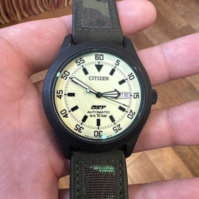 Citizen automatic Oxy Wr 10 Bar Full Lume Pvd Case #23