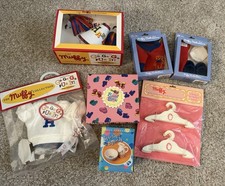 Muffy Vanderbear Accessory Lot: Sweater Shoes Hangers Boot Box Bowl Pitcher   