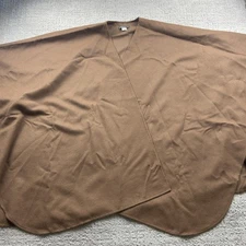 MFH Knits Baby Alpaca Poncho Wrap Womens One Size Camel Brown Cape Shawl