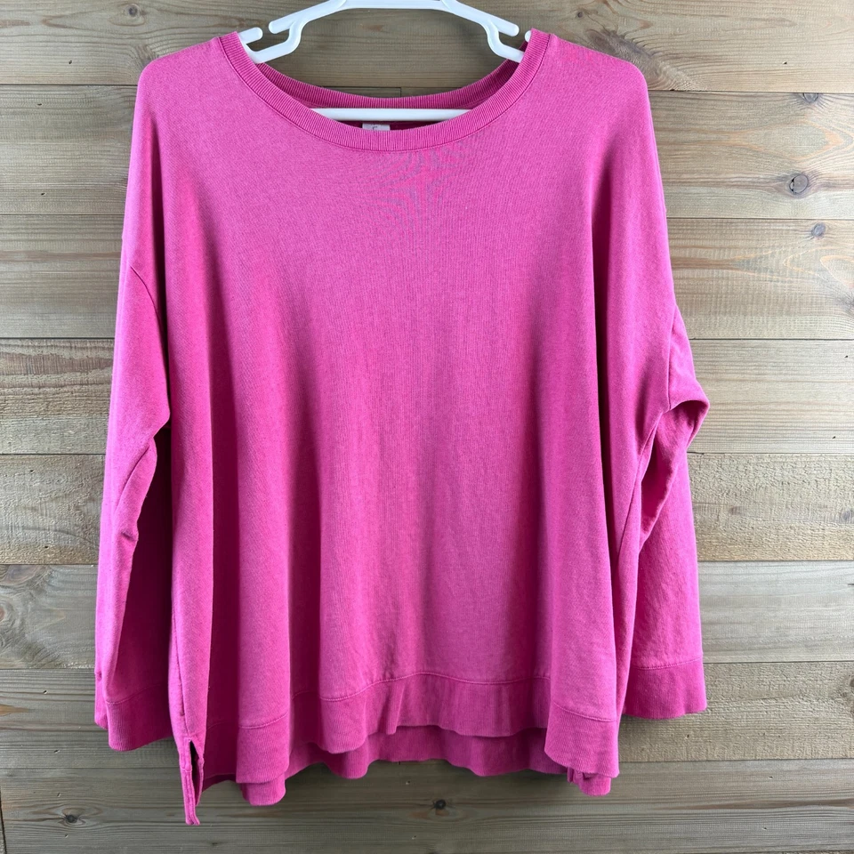 Livi Active Womens Sweatshirt Pullover Relaxed Fit Split Hem Lane Bryant 22 24 - Image 1 of 4