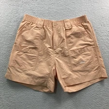 AFTCO Bluewater Original Fishing Shorts Men 38 Peach Cargo Pocket Nylon Fish M01