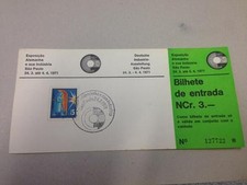 Ricevuta Esposizione Industriale Tedesca San Paolo - Brasile dal 24/3 al 4/4/1971 RARA