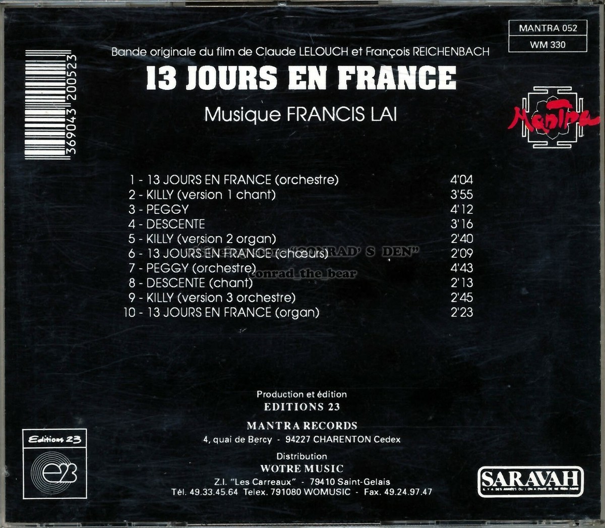 廃盤 2CD FRANCIS LAI AT UNIVERSAL PICTURES 廃盤 2CD FRANCIS LAI AT UNIVERSAL PICTURES 廃盤 2CD FRANCIS