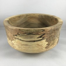 Hand Turned Decorative Wood Bowl Table Art Centerpiece Handmade Beautiful Grain