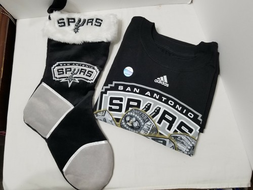 SAN ANTONIO SPURS NBA CHAMPIONS LARGE T-SHIRT 2007 FINALS & CHRISTMAS STOCKING - Picture 12 of 12