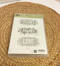 stampin up Seasonally Scattered Merry thanks love rubber stamps