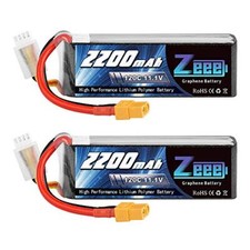 Zeee 3S 120C 2200mAh 11.1V Lipo Battery with XT60 Plug RC Graphene Lipo for F...