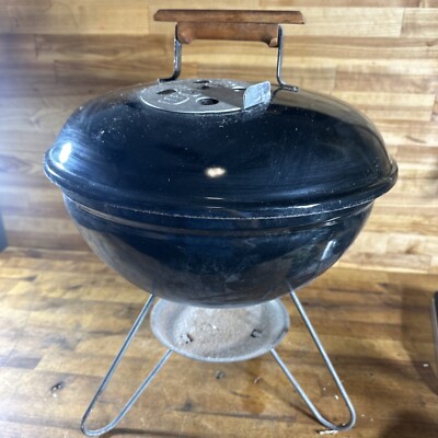Vintage  Weber Smokey Joe 10001 BBQ Kettle Camping Picnic Grill Smoker USA