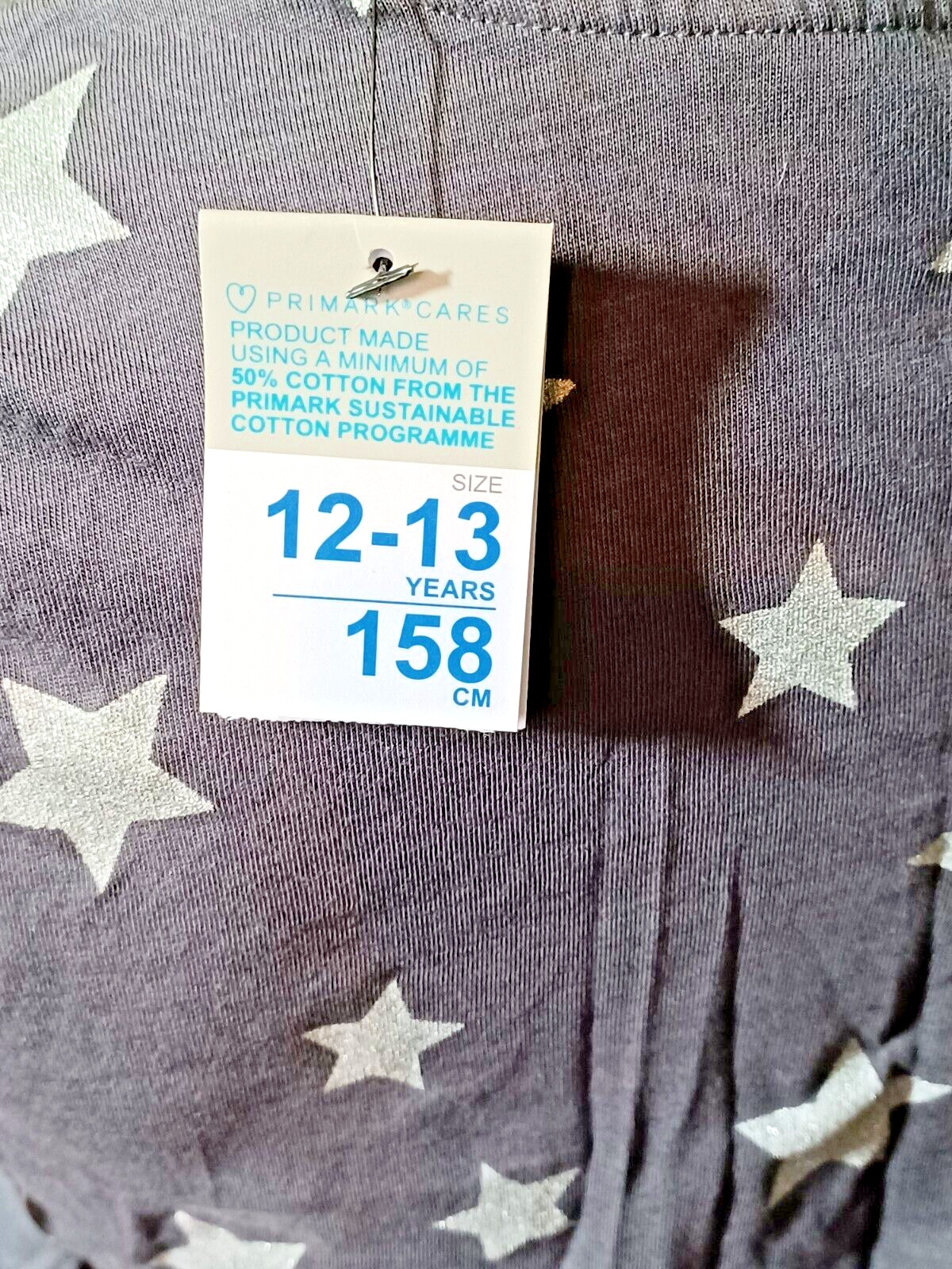 NEW Girls Charcoal with Silver Star Long Sleeve Tee 12-13 Years, 128cm image 4