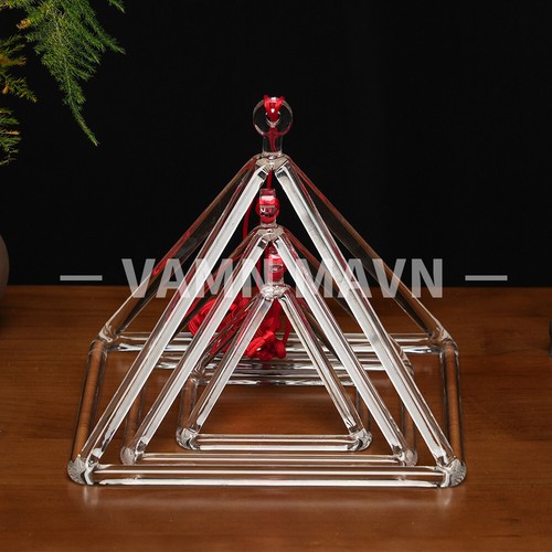 Fashion Sound Healing Quartz Crystal Singing Bowl-Pyramid 3"+5"+7"+Mallet - Picture 4 of 9