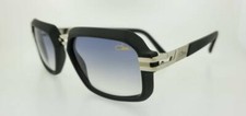 CAZAL SUNGLASSES 6004 002 56MM MATT BLACK SILVER FRAME WITH GREY GRADIENT LENSES
