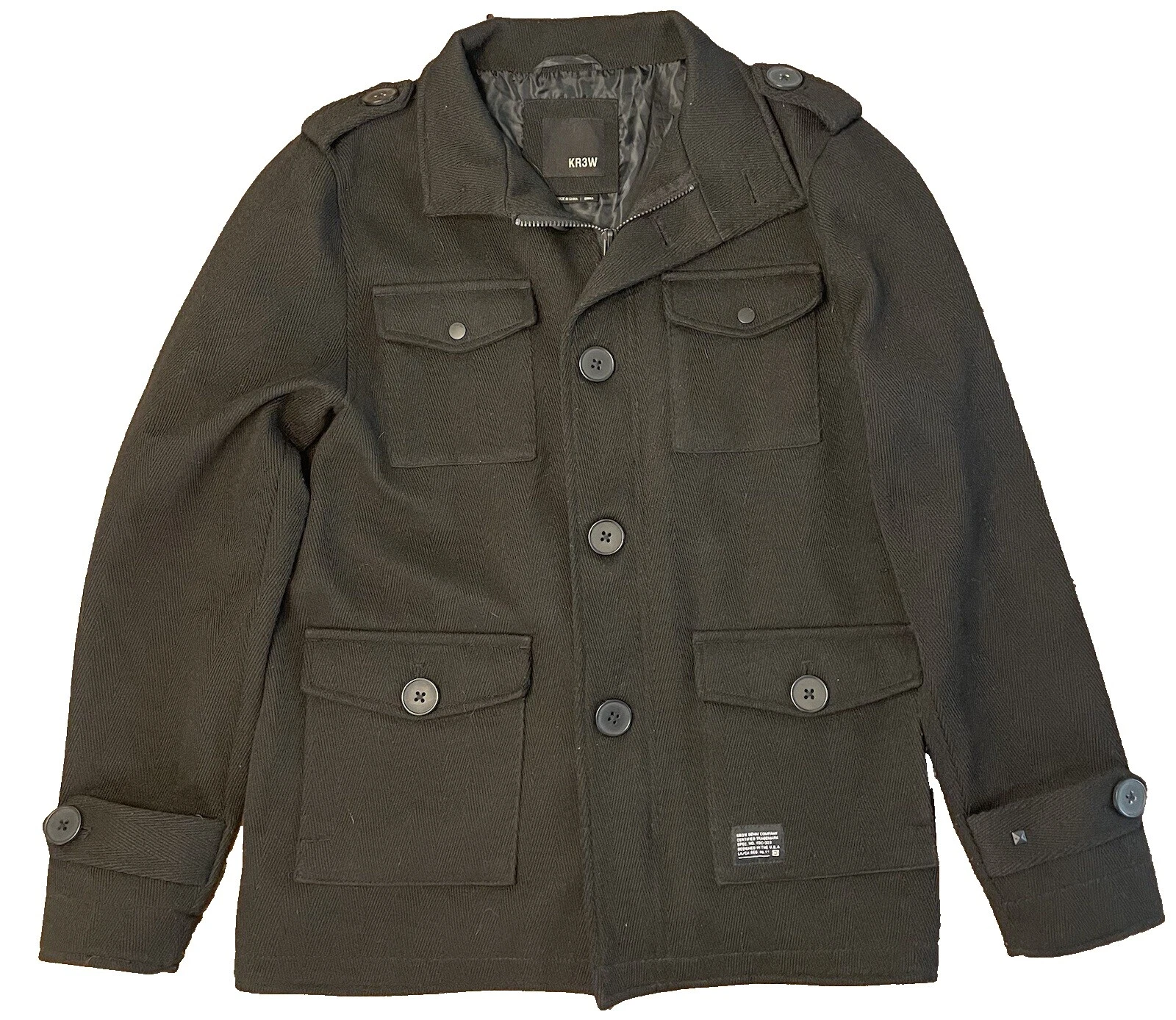 Krew Black Regular Size Coats, Jackets & Vests for Men