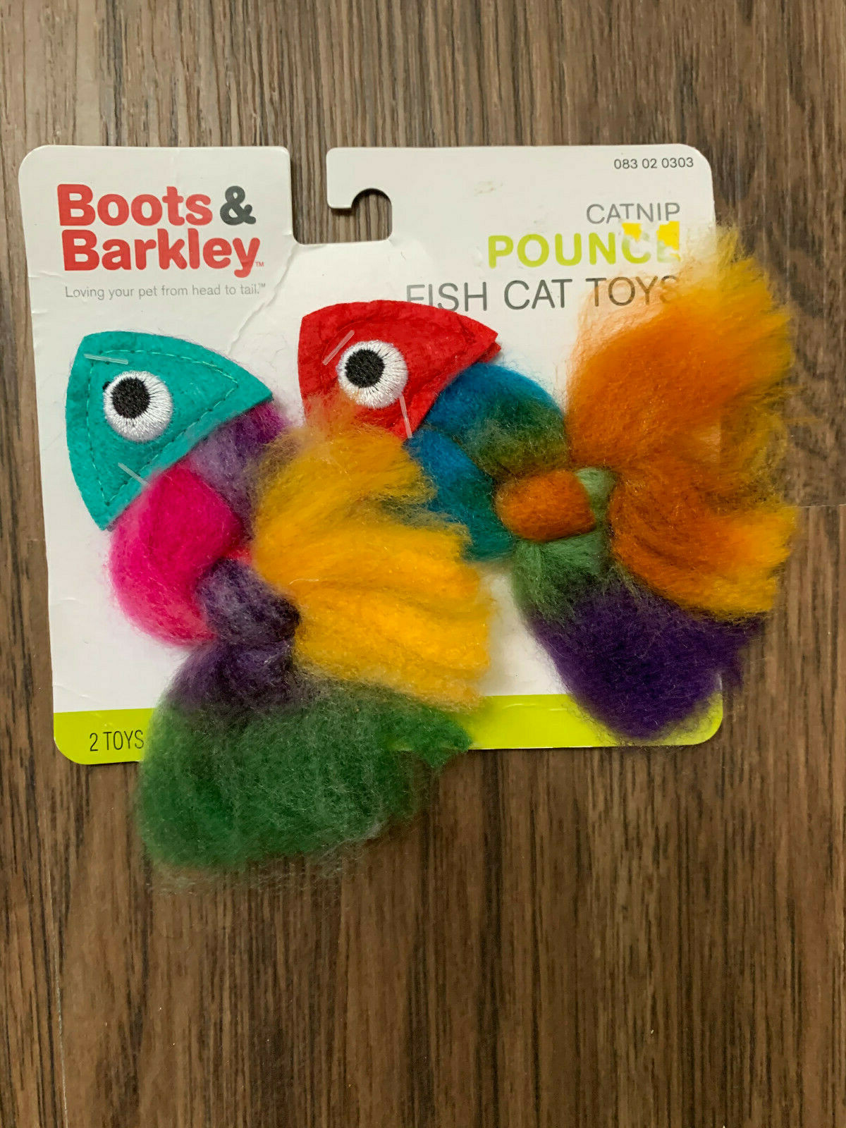 Boots & Barkley Colorful Cat Toy Lot Catnip Fish & Shiny PomPoms 6