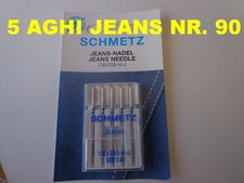 JEANS AGHI X MACCHINA MACCHINE DA PER CUCIRE SCHMETZ JEANS CARTINA 5 PEZZI NR90 