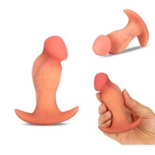 Consolador Ultra Suave Exprimible Realista Silicona Pene Polla Anal Butt Plug Pequeño